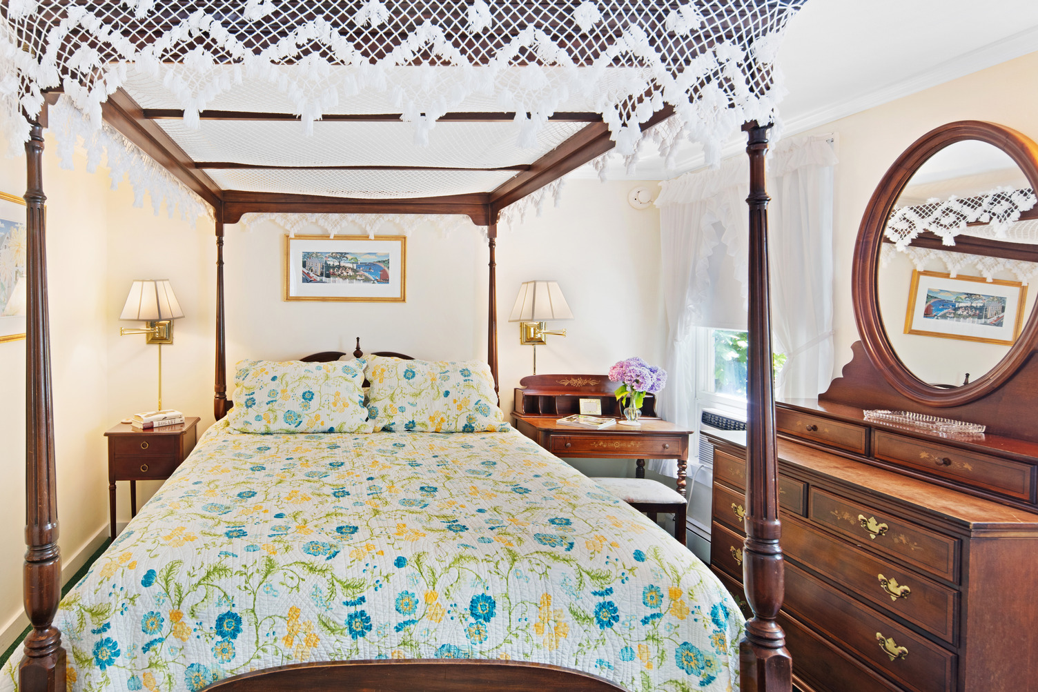 Small queen guest room at The Lightkeeper's Inn