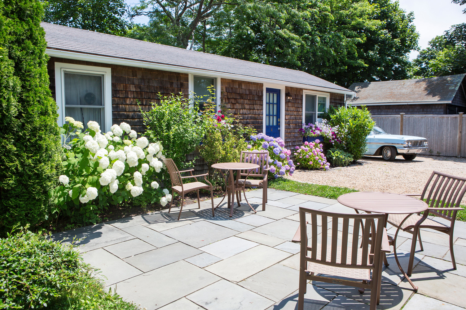 Outdoor patio at The Lightkeeper's Inn